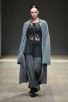 SWAYING/KNIT mohair hollow floral pullover (with suspenders) SW23AW1T51 dark gray PS64